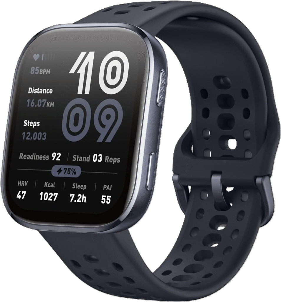 Amazfit Bip 6 Smart Watch 46mm, 14 Day Battery, 1.97" AMOLED Display, GPS & Free Maps, AI, Bluetooth Call & Text, Health, Fitness & Sleep Tracker, 140+ Workout Modes, 5 ATM Water-Resistance, Black