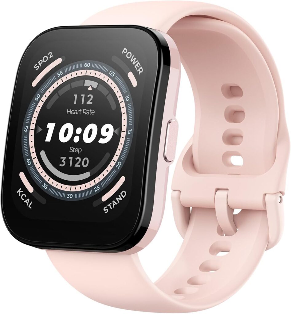 Amazfit Bip 5 Smart Watch 46mm, GPS, Alexa Built-in, Bluetooth Calling, 10-Day Battery, Heart-Rate & VO2 Max, Sleep Health Monitoring, AI Fitness App,120+ Sports Modes, for Android & iPhone, Pink