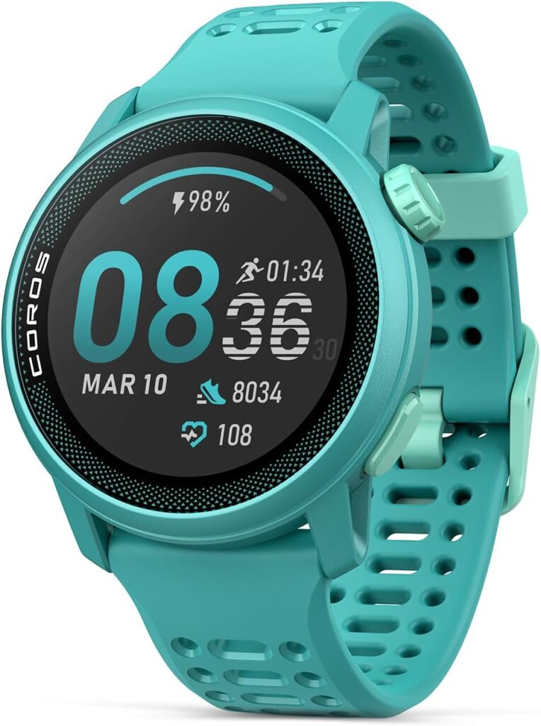 COROS PACE 3 Sport Watch GPS, Lightweight and Comfort, 17 Days Battery Life, Dual-Frequency GPS, Heart Rate, Navigation, Sleep Track, Training Plan, Run, Bike, and Ski (Emerald Green Silicone)