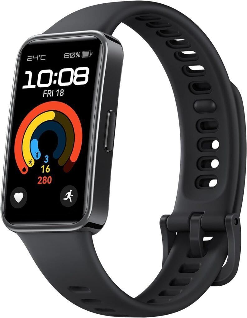 HUAWEI Band 9, Comfortable All-Day Wearing,Sleep Tracking,Vital Sign Tracking,Fast Charging & Durable Battery,Intelligent Brightness Adjustments,100 workout modes,Compatible with iOS&Android, Black