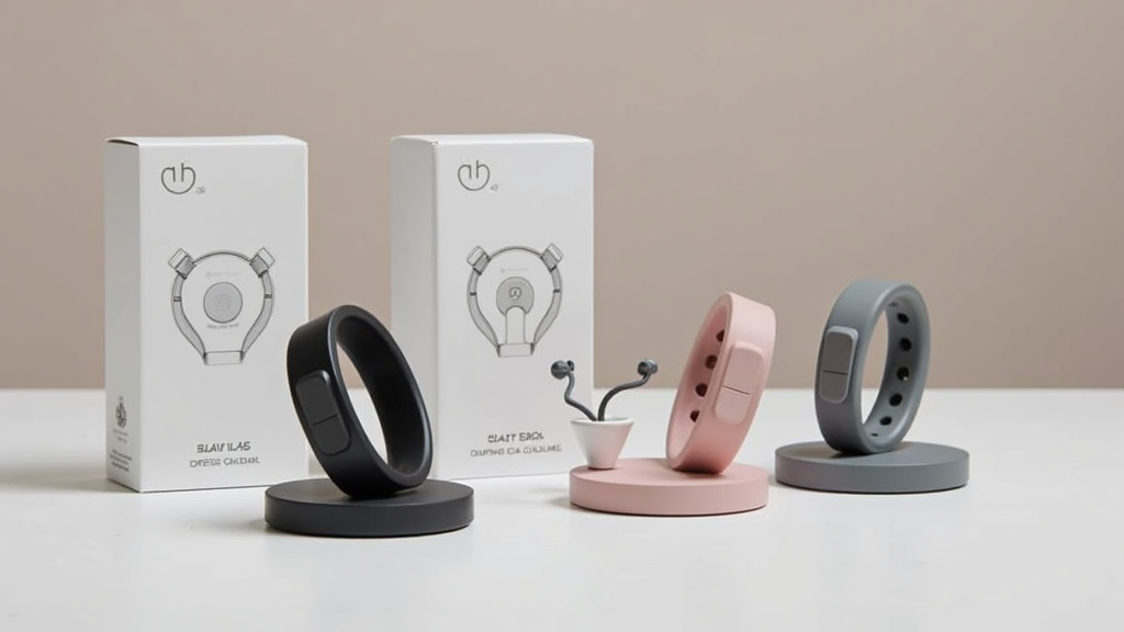 Apollo 2.0 wearable and packaging on a modern table