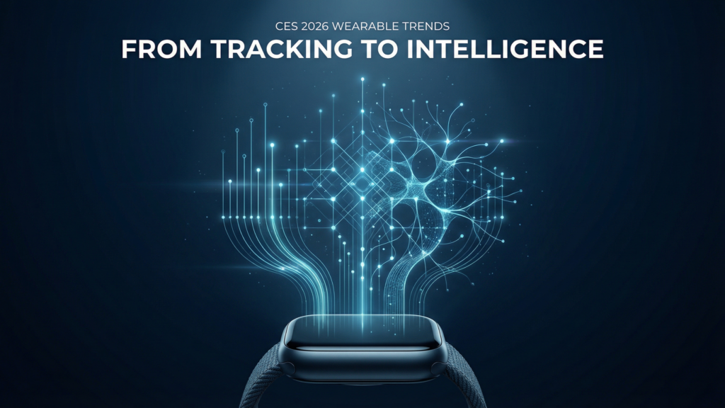 CES 2026 wearable trends illustrating the shift from fitness tracking to AI-driven health intelligence.